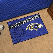 NFL - Baltimore Ravens Starter Mat - Happy Holidays 19