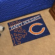 Chicago Bears Starter Mat Accent Rug - 19in. x 30in. Happy Holidays Starter Mat, 17628
