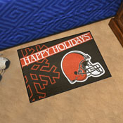 NFL - Cleveland Browns Starter Mat - Happy Holidays 19"x30", 17630