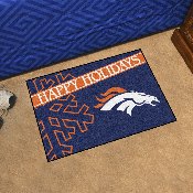 Denver Broncos Starter Mat Accent Rug - 19in. x 30in. Happy Holidays Starter Mat, 17632