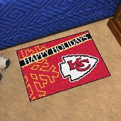 Kansas City Chiefs Starter Mat Accent Rug - 19in. x 30in. Happy Holidays Starter Mat, 17638