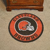 Cleveland Browns Roundel Rug - 27in. Diameter - Browns Helmet Primary Logo, 17681