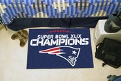 New England Patriots Starter Mat Accent Rug - 19in. x 30in., 2015 Super Bowl XLIX Champions, 17683