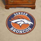 Denver Broncos Roundel Rug - 27in. Diameter - Bronco Head Primary Logo, 17957