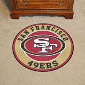 San Francisco 49ers Roundel Rug - 27in. Diameter - Oval SF Primary Logo, 17974