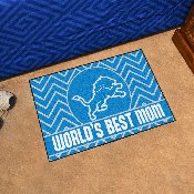 Detroit Lions World's Best Mom Starter Mat Accent Rug - 19in. x 30in., 18026
