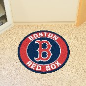 Boston Red Sox Roundel Rug - 27in. Diameter - B Cap Logo & Wordmark, 18129