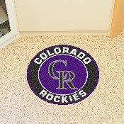 Colorado Rockies Roundel Rug - 27in. Diameter - CR Primary Cap Logo, 18134