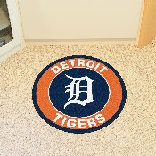 Detroit Tigers Roundel Rug - 27in. Diameter - D Primary Cap Logo, 18135