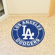 Los Angeles Dodgers Roundel Rug - 27in. Diameter - LA Cap Logo, 18139