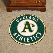 Oakland Athletics Roundel Rug - 27in. Diameter - Circular Athletics Primary Logo, 18145