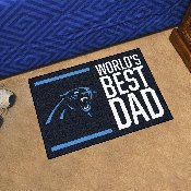 NFL - Carolina Panthers Starter Mat - World's Best Dad 19"x30", 18161