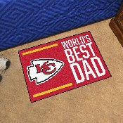 Kansas City Chiefs Starter Mat Accent Rug - 19in. x 30in. World's Best Dad Starter Mat, 18172