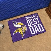 Minnesota Vikings Starter Mat Accent Rug - 19in. x 30in. World's Best Dad Starter Mat, 18174