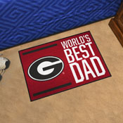 Georgia Bulldogs Starter Mat Accent Rug - 19in. x 30in. World's Best Dad Starter Mat, 18191