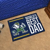 Notre Dame Fighting Irish Starter Mat Accent Rug - 19in. x 30in. World's Best Dad Starter Mat, 18196