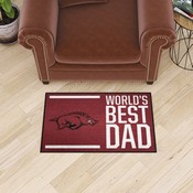 Arkansas Razorbacks Starter Mat Accent Rug - 19in. x 30in. World's Best Dad Starter Mat, 18200