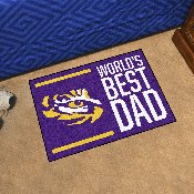LSU Tigers Starter Mat Accent Rug - 19in. x 30in. World's Best Dad Starter Mat, 18206