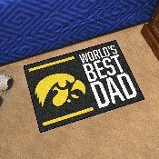 Iowa Hawkeyes Starter Mat Accent Rug - 19in. x 30in. World's Best Dad Starter Mat, 18209
