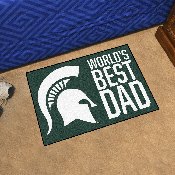 Michigan State Spartans Starter Mat Accent Rug - 19in. x 30in. World's Best Dad Starter Mat, 18210