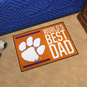 Clemson Tigers Starter Mat Accent Rug - 19in. x 30in. World's Best Dad Starter Mat, 18213
