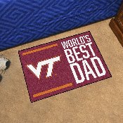 Virginia Tech Hokies Starter Mat Accent Rug - 19in. x 30in. World's Best Dad Starter Mat, 18218
