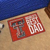 Texas Tech University Starter Mat - World's Best Dad 19"x30", 18219