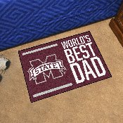Mississippi State Bulldogs Starter Mat Accent Rug - 19in. x 30in. World's Best Dad Starter Mat, 18224