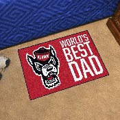 NC State Wolfpack Starter Mat Accent Rug - 19in. x 30in. World's Best Dad Starter Mat, 18228