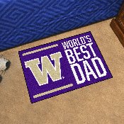 Washington Huskies Starter Mat Accent Rug - 19in. x 30in. World's Best Dad Starter Mat, 18235