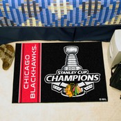 Chicago Blackhawks Starter Mat Accent Rug - 19in. x 30in., 2015 NHL Stanley Cup Champions, 18252