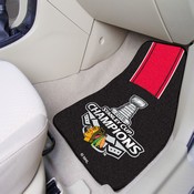 Chicago Blackhawks Front Carpet Car Mat Set - 2 Pieces, 2015 NHL Stanley Cup Champions, 18258