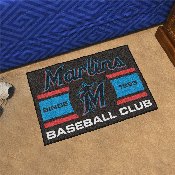 Miami Marlins Starter Mat Accent Rug - 19in. x 30in., Uniform Design, 18473