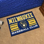 Milwaukee Brewers Starter Mat Accent Rug - 19in. x 30in., Uniform Design, 18474