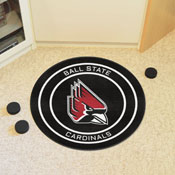 Ball State Cardinals Hockey Puck Rug - 27in. Diameter, 18698