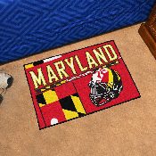 Maryland Terrapins Starter Mat Accent Rug - 19in. x 30in., Unifrom Design, 18756