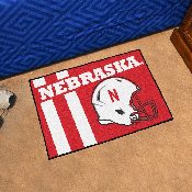 Nebraska Cornhuskers Starter Mat Accent Rug - 19in. x 30in., Unifrom Design, 18765