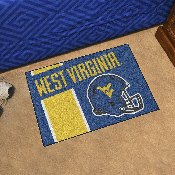 West Virginia Mountaineers Starter Mat Accent Rug - 19in. x 30in., Unifrom Design, 18790