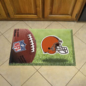 Cleveland Browns Rubber Scraper Door Mat - Browns Helmet Primary Logo, 18950