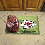 Kansas City Chiefs Rubber Scraper Door Mat - KC Arrow Primary Logo, 18966