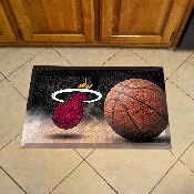 Miami Heat Rubber Scraper Door Mat, 19092