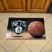 Brooklyn Nets Rubber Scraper Door Mat, 19096