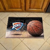 Oklahoma City Thunder Rubber Scraper Door Mat, 19104