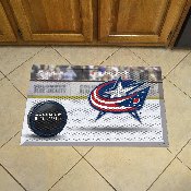 Columbus Blue Jackets Rubber Scraper Door Mat, 19138