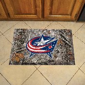 Columbus Blue Jackets Rubber Scraper Door Mat Camo, 19139