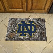 Notre Dame Fighting Irish Rubber Scraper Door Mat Camo, ND Logo, 19195