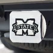 Mississippi State Bulldogs Chrome Metal Hitch Cover with Chrome Metal 3D Emblem, 19242