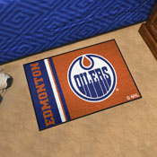 Edmonton Oilers Oilers Starter Mat Accent Rug - 19in. x 30in. - Circular Oilers Primary Logo - Orange, 19263