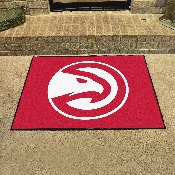 Atlanta Hawks All-Star Rug - 34 in. x 42.5 in. - Circle Hawk Head Primary Logo, 19424
