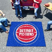 Detroit Pistons Tailgater Rug - 5ft. x 6ft. - Basketball with Wordmark Primary Logo, 19439
